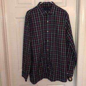 Fairlane Navy & Pink Check Button-Up Shirt…